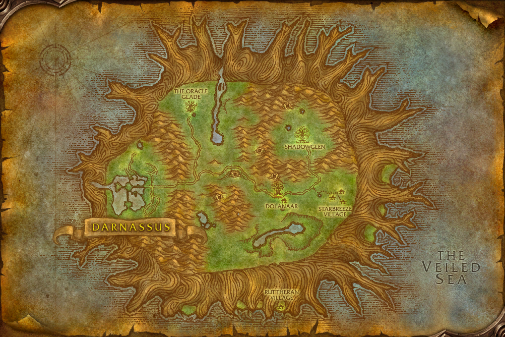 Karte von Teldrassil